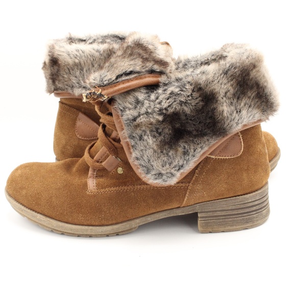 Ladies Booties Aldo Size 10 Faux Fur Cold Weather - Picture 1 of 8